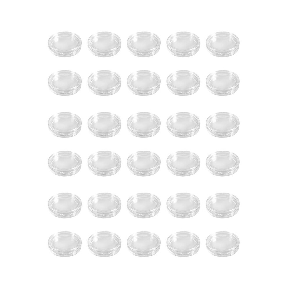 30 Pcs Small Round Transparent Plastic Coin Capsules Box 35mm
