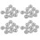 Crystal Rhinestone Button Flat Back Decoration DIY 15mm 40 Pcs Clear 1