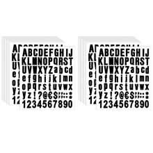 1540 Pieces 20 Sheets Self Adhesive Vinyl Letters Numbers Kit, Alphabet Number Stickers for Mailbox (Black, 1 Inch)
