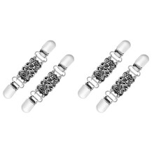 4 PCS Retro Sweater Shirt Clips Cardigan Collar Clips Dresses Shawl Clip for Women Girls, Style 1