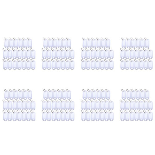 White Portable Plastic Key Fob Key Tag ID Labels 160 Pieces 1