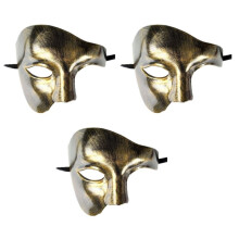 3X Carnival Half Face Phantom Mask Antique Phantom of the Opera Party Nightclub Club Mask