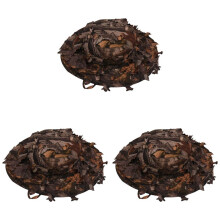 3X Camouflage Hunting Hat with Bionic 3D Real Tree Leaf Hunting Cap Fishing Hat for Outdoors