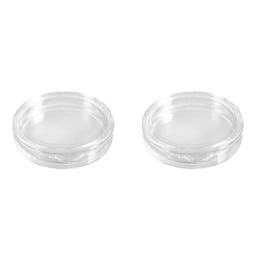 20 Pcs Small Round Transparent Plastic Coin Capsules Box 38mm