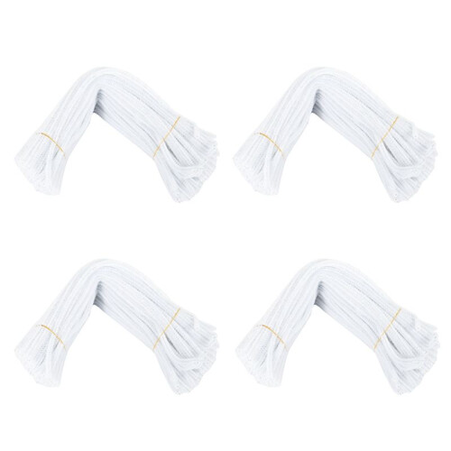 400 Pcs 30cm Creation Pipe Cleaners, White