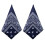 Set di 2 bandane Paisley blu navy - Sciarpa in cotone e cashmere Venduto 1