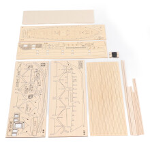 Kit de modèle de bateau en bois à l’échelle 1/100 – Création interactive à faire soi-même pour enfants et adultes