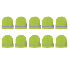 10X Unisex Reflekterande Stickade MöSsor MöSsor Lysande Utomhuscykling Skidvarma MöSsor Dam Herrar,Fluorescerande Gul