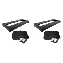 2X Gitarrpedalbräda Gitarreffektpedalbräda Aluminiumlegering Pedalbräda med Bärväska Effektpedalplatta, Liten Storlek