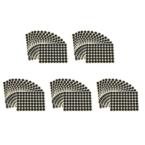 75pcs 19mm Circles Round Code Stickers Self Adhesive Sticky Labels Black