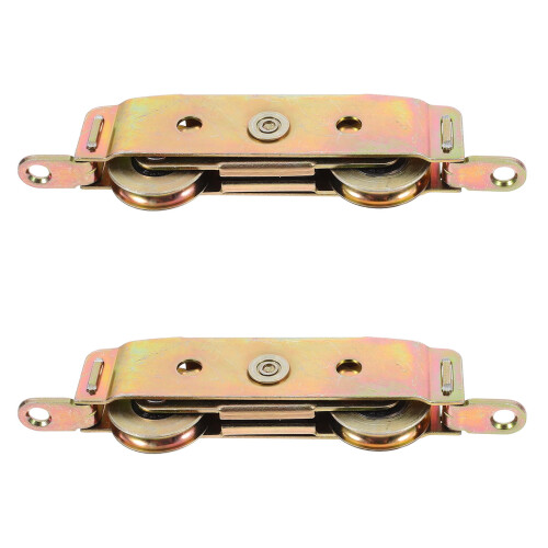 2Pcs Sliding Door Roller Assembly Aluminum Alloy Round Wheel Replacement 2