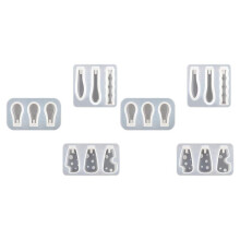 Resin Knife Holder Handle Mold Collection, 6Pcs Handle Resin Casting Mold for DIY Cutlery Handle Epoxy Resin Mold