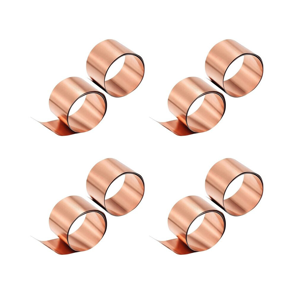 Copper Sheet Roll, Metal Foil Plate 1000mm X 50mm X 0.1mm 8Pcs