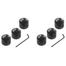 6 Stück Metall-Lautstärkeregler für E-Gitarre, Bass, Lautstärkeregler, Kuppelknöpfe, Potentiometer, Hutkappe