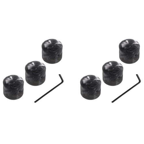 6Pcs Metal Volume Knob Electric Guitar Bass Volume Tone Control Knobs Dome Knobs Potentiometer Hat Cap 1