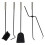 Kaminbesteck-Set, Stahl, 5-in-1 mit Ständer 4