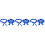 3Sets Beinstreifen Hochzeit Dunkelblau Schleifen Design 4