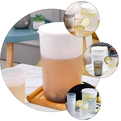 3Sets White Cold Water Kettle Set with Cups Large Capacity 2