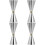 4Pièces Tasses Doseuses Cocktail Argent Acier Bar 4