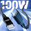 Ισχυρό καλώδιο φόρτισης USB C 100W τύπου C σε καλώδιο γρήγορης φόρτισης από νάιλον 5