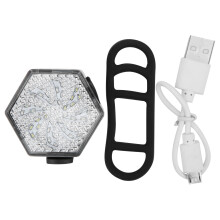 Bike Safety Light with Multi Clip Mount, Versatile and Easy to Use LED Bike Lamp Rechargeable Polymer Battery USB Charging with Auto Off, Waterproof