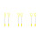 6Pcs Yellow Triangle Iron Mallet Sticks Plastic Iron Stability Handle 4