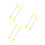 6Pcs Yellow Triangle Iron Mallet Sticks Plastic Iron Stability Handle 5