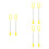 6Pcs Yellow Triangle Iron Mallet Sticks Plastic Iron Stability Handle 9