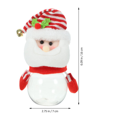 Plastic Cloth Christmas Candy Storage Jar Cartoon Design 1