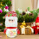 Plastic Cloth Christmas Candy Storage Jar Cartoon Design 4