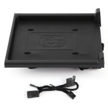 Tapis de chargement sans fil Charging Power pour console centrale, chargeur à triple bobine 15 W à charge rapide, tapis antidérapant en silicone