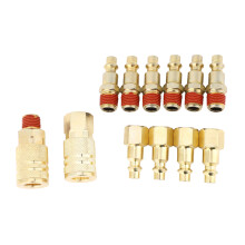 Durable and Non Rusting Industrial Coupler, High Quality Brass Plated Quick Connect Air Coupler with Sealing Coating, Brass Male Industrial Coupler