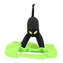 Halloween-outfit voor huisdieren, cosplaykostuum voor honden met een rijmantelontwerp, huisdierkleding met een zwart kattenthema, warme en zachte