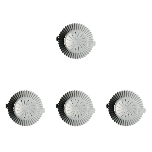 4Stk Silikon Backmatte Air Fryer Liner Wiederverwendbar Grau 1
