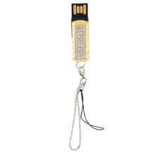 Portable USB Flash Drive with Chain, High Speed Data Transfer Mini U Disk, Stable And Reliable Performance Rhinestone Encrusted Flash Drive for