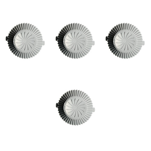 4Stk Silikon Backmatte Air Fryer Liner Wiederverwendbar Grau 2