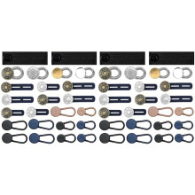 48X Knoopverlengers voor Jeans, 6 Maten Broek Knopen Taillebandverlenger, Flexibele Verstelbare Elastische Taille voor Dames Heren