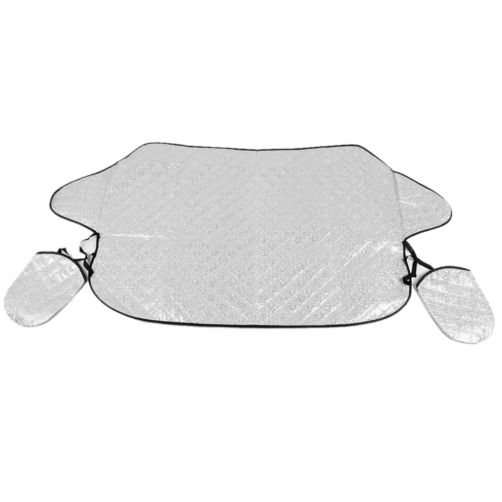 Windshield Sunshade And Snow Cover Combo, Ideal Size For Most Cars All-Season Windshield Protector, 4Layer Material Uv Resistant Cover With Magnets 9071309310870