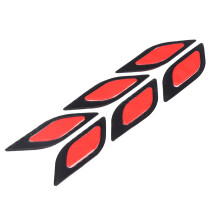 Universal Reflective Car Sticker Set Carbon Fiber Print Safety Warning Stripe High Brightness Reflective Performance Scratch Resistant Rubber