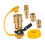 Propane Quick Connect Adapter Kit Replacement Versatile Shut Off Valve 1/4" Male 3