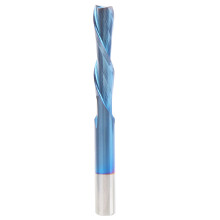 Tungsten Steel Up Cut End Mill Nano Blue Coating Spiral Plunge Router Bit Industrial Quality High Hardness Down Cut Spiral Router Bits With Heat