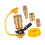 Propane Quick Connect Adapter Kit Replacement Versatile Shut Off Valve 1/4" Male 5