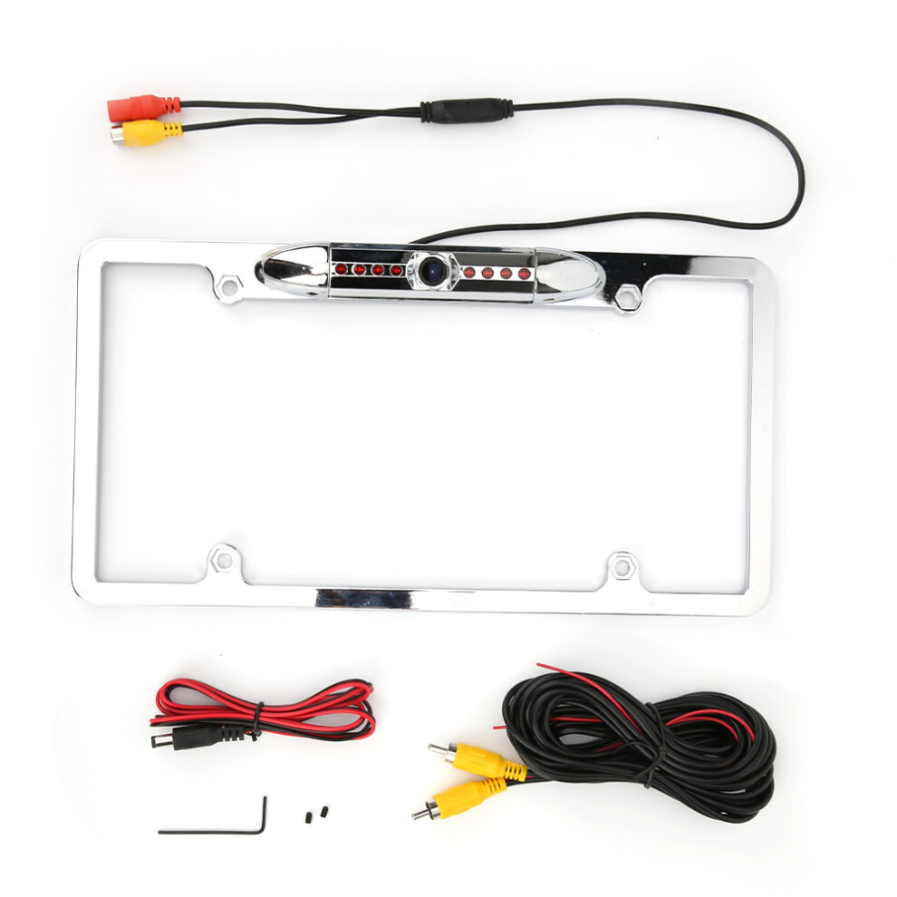 Night Vision Backup Camera Rear View Camera License Plate Frame With Adjustable Angle Shockproof Housing Wide Viewing Angle Parking Assistance 9014198279057