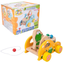 Baby Dragging and Learning to Walk, Rope Traction Rope Crawling for Toddlers, Montessori-Inspired Baby Toy, Wooden Toddler Pull Toy with Adorable and