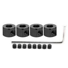 Hoogwaardige zeskantige adapter van aluminiumlegering voor RC-modellen, 5 mm tot 12 mm verlengstukadapter met bevestigingsschroeven, lichtgewicht