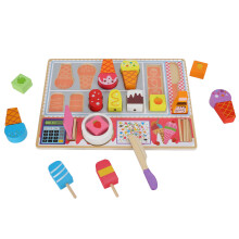 Imaginative Learning Through Role Play, Cuttable Play Food with Interchangeable Velcro Toppings for Wooden Cupcake and Cake Playset, Pretend Play