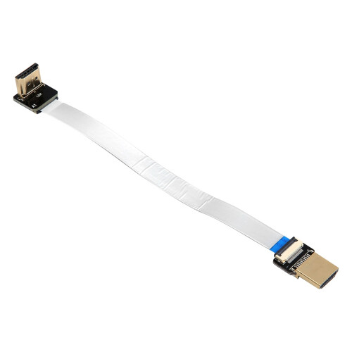 Extension Adapter Kit for HDMI to Micro HDMI, FPC Flat Cable with Space Saving Design and90Degree Bend, Back Angled Flat Interface for High Speed