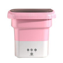 3Cleaning Modes Mini Washer, Portable Washing Machine for Baby Clothes Underwear Socks Small Items, Foldable Design Turbo Washer High Power Turbine