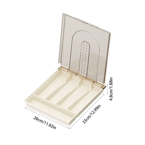 Silverware Organizer with Lid Plastic Drawer Organizer 2