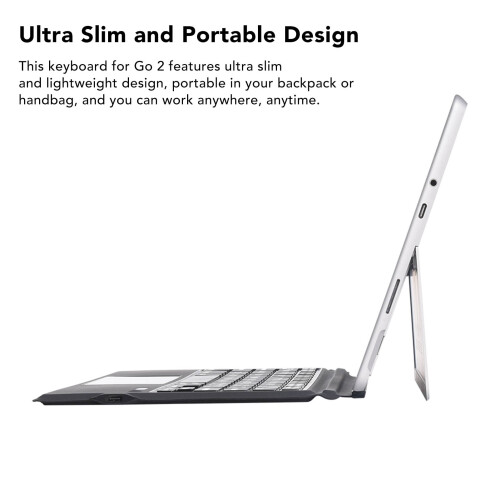 Wireless BT 5.0 Slim Touchpad Keyboard for Go 1/2/3 Tablets 350mAh 2